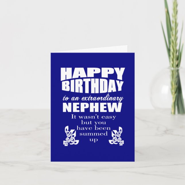 Neffe Geburtstag Karte (Vorderseite)