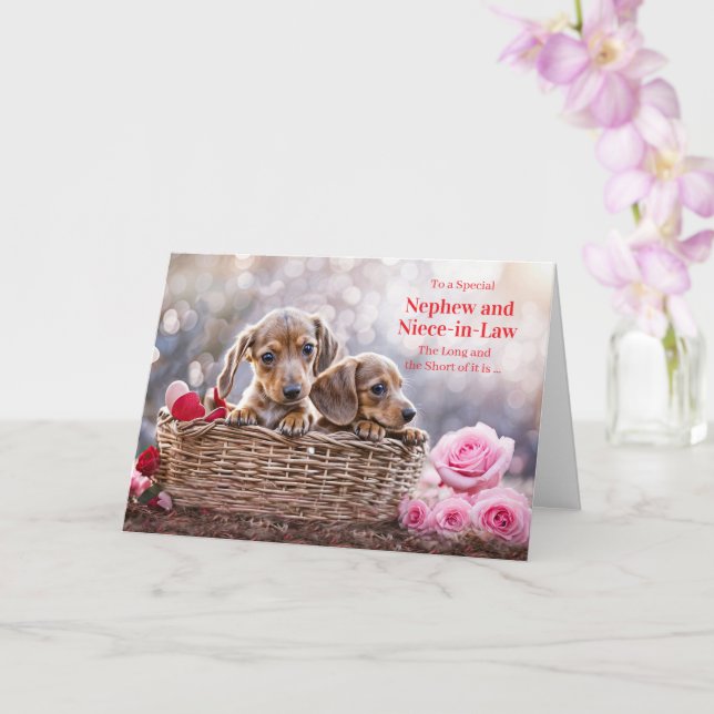 Neffe und Ehefrau Frohen Valentinstag  Karte (Orchidee)