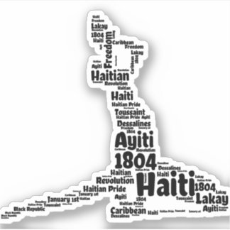 Neg Mawon Haitian Shapecloud Black | Neg Marron Ha Aufkleber