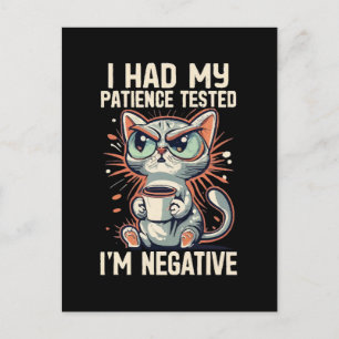 Negative Katze Postkarte