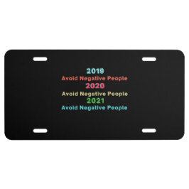 Negative Menschen vermeiden US Nummernschild