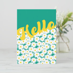 Negative Space Daisies Hallo Denken Sie an Sie Dankeskarte