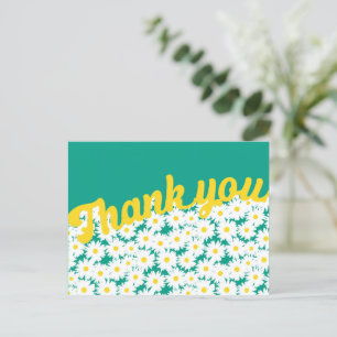 Negative Space Daisises Vielen Dank für Ihr Intere Postkarte