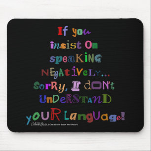 Negative Sprache Mousepad