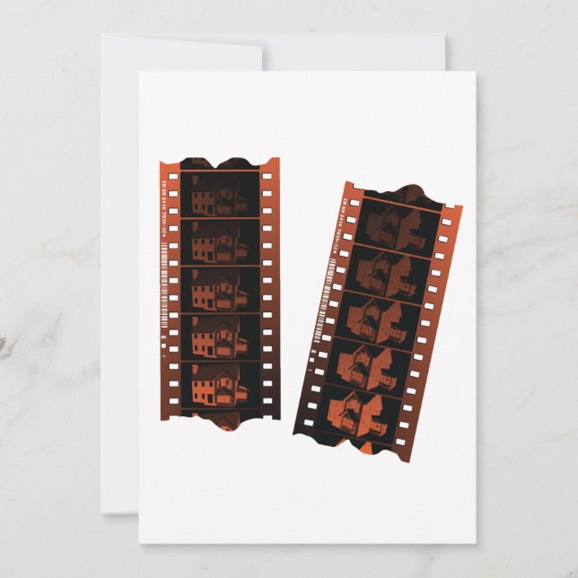 Negativer Filmstreifen Einladung (Vorderseite)