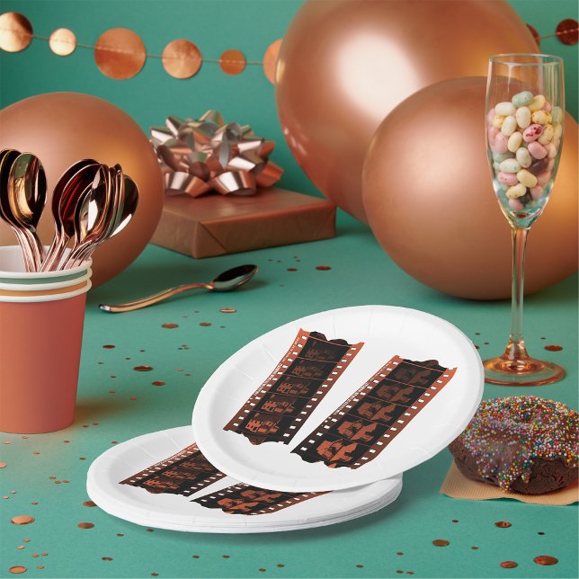 Negativer Filmstreifen Pappteller (Von Creator hochgeladen)