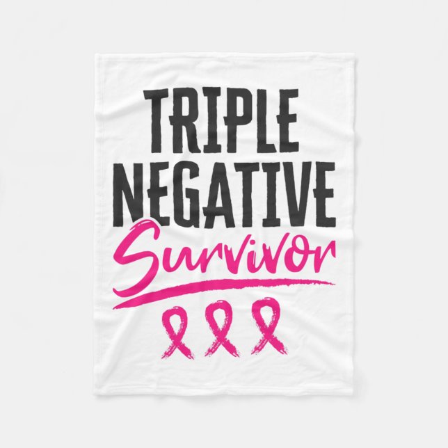 Negatives Überleben Tnbc Brustkrebs-Bewusstsein Fleecedecke (Vorderseite)