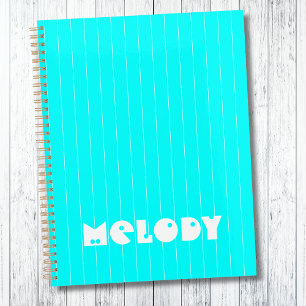 Négone Cyan Blanc mince Vertical Striped Nom