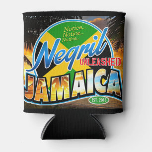 Negril band Jamaika los, das schwarzes Logo Dosenkühler