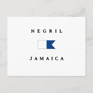 Negril Jamaica Alpha Dive Flag Postkarte
