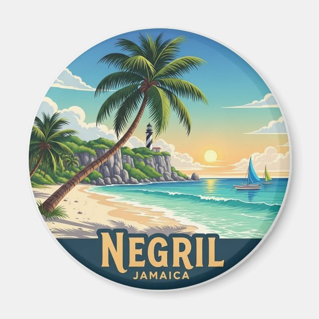 Negril Jamaica Beach Magnet (Vorne)
