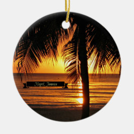 Negril, Jamaika-Sonnenuntergang Keramik Ornament