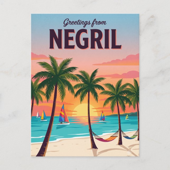 Negril-Strand Jamaika Postkarte (Vorderseite)