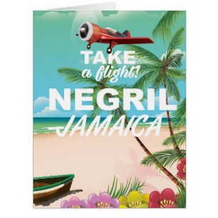 Negril Strand Jamaika Vintage-Reiseposter