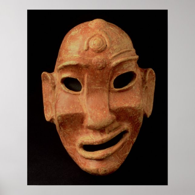 Negroide Maske aus Carthage, 7.-6. Jahrhundert v.  Poster (Vorne)