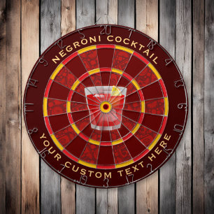 Negroni-Cocktail Dartscheibe