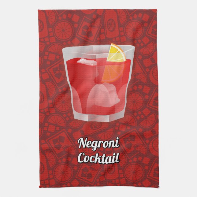 Negroni-Cocktail Geschirrtuch (Vertikal)