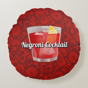 Negroni-Cocktail Rundes Kissen