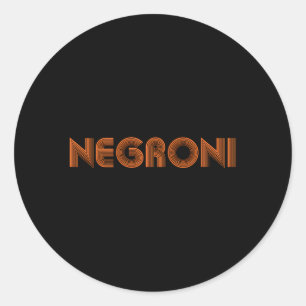 Negroni Drink Py Streetwear Runder Aufkleber