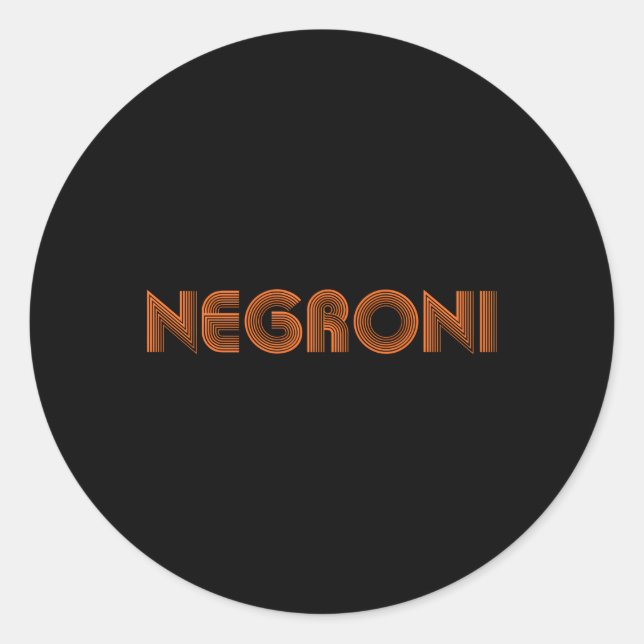 Negroni Drink Py Streetwear Runder Aufkleber (Vorderseite)