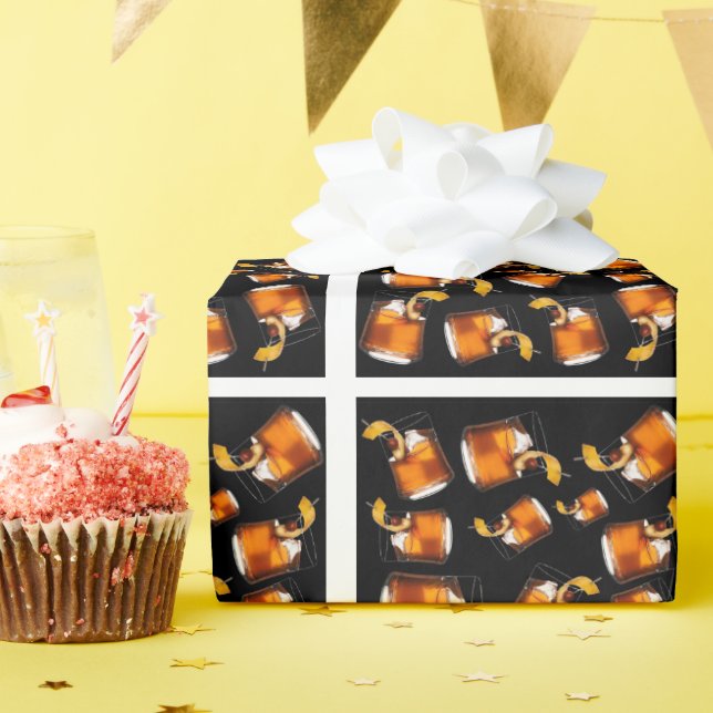 Negroni-Muster Geschenkpapier (Geburtstagsparty)