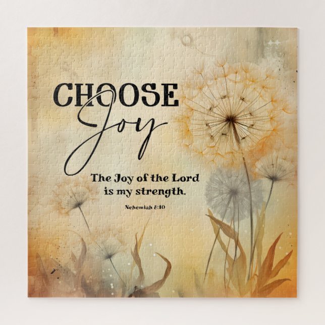 Nehemiah 8:10 Joy of the Lord Bible Dandelion (Vertikal)