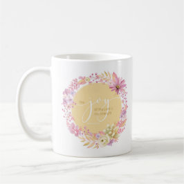 Nehemiah 8:10 Wasserfarbenfroh des Herrn Kaffeetasse