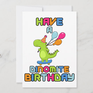 Nehmen Sie am Geburtstag ein Dinomit ein Einladung