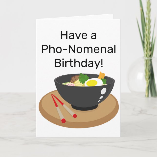 Nehmen Sie am Geburtstag ein PHO-NOMENAL Dankeskarte (Vorderseite)