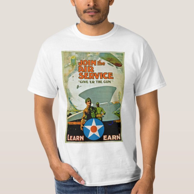 Nehmen Sie am Luftdienst ~ geben 'Er die Waffe T-Shirt (Vorderseite)