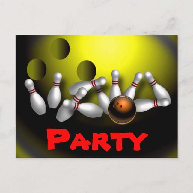 Nehmen Sie am Party teil Einladungspostkarte (Vorderseite)