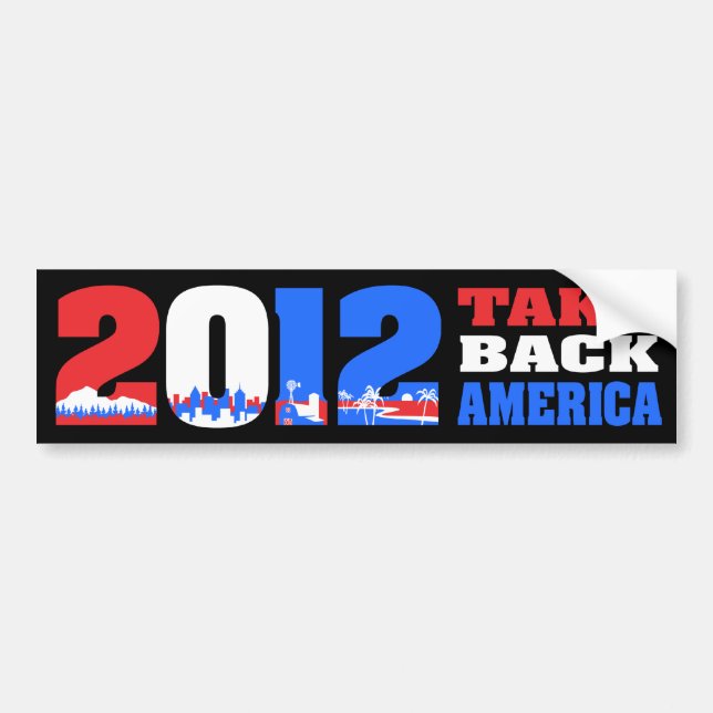 Nehmen Sie Amerika 2012 zurück Autoaufkleber (Vorne)
