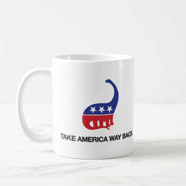 Nehmen Sie Amerika-Weisen-Rückseiten-Tasse Kaffeetasse (Links)