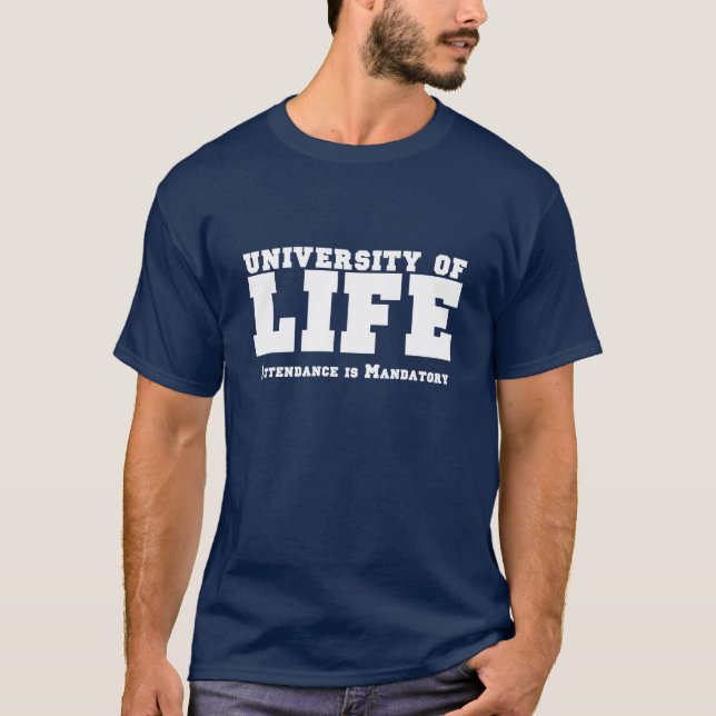 Nehmen Sie - an blauem T - Shirt teil (Vorderseite)