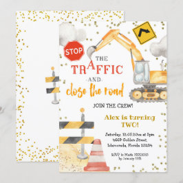 Nehmen Sie an der Crew Boy Construction Geburtstag Einladung