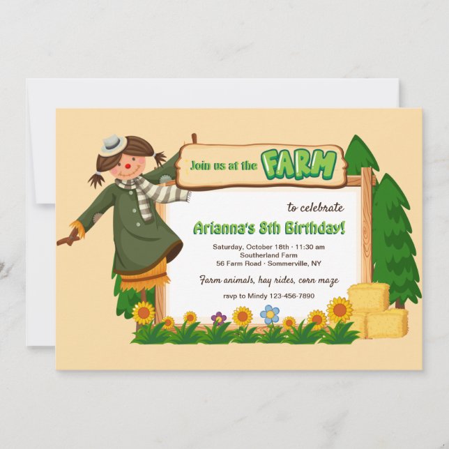 Nehmen Sie an der Einladung zum Bauernhof teil (Vorderseite)