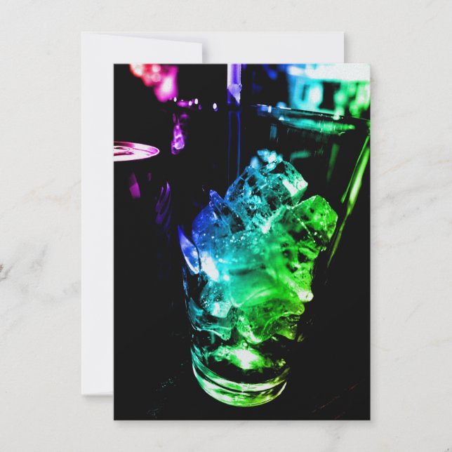 Nehmen Sie an einem Drink teil - Metallpapier Einladung (Vorderseite)