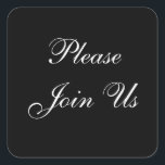 Nehmen Sie an Us Envelope Sticker teil<br><div class="desc">Formal Wedding Vows Einladung Siegel Stickers    © Fotografie und Design von TDSwhite bei ArtisticPostage.</div>