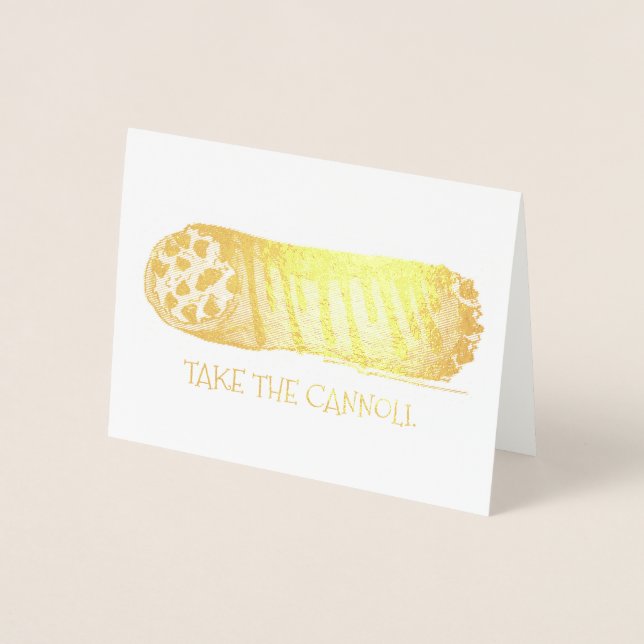 Nehmen Sie das Cannoli Italian Food Feinschmecker  Folienkarte (Vorderseite)