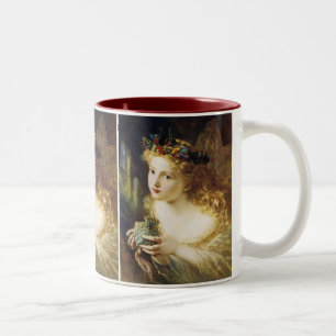 Nehmen Sie das Gesicht der Frau Zweifarbige Tasse