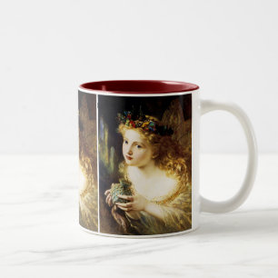 Nehmen Sie das Gesicht der Frau Zweifarbige Tasse