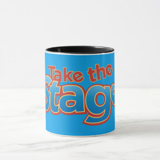 Nehmen Sie die Bühne-Schwarz-Wecker-Tasse Tasse