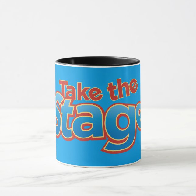 Nehmen Sie die Bühne-Schwarz-Wecker-Tasse Tasse (Zentrum)