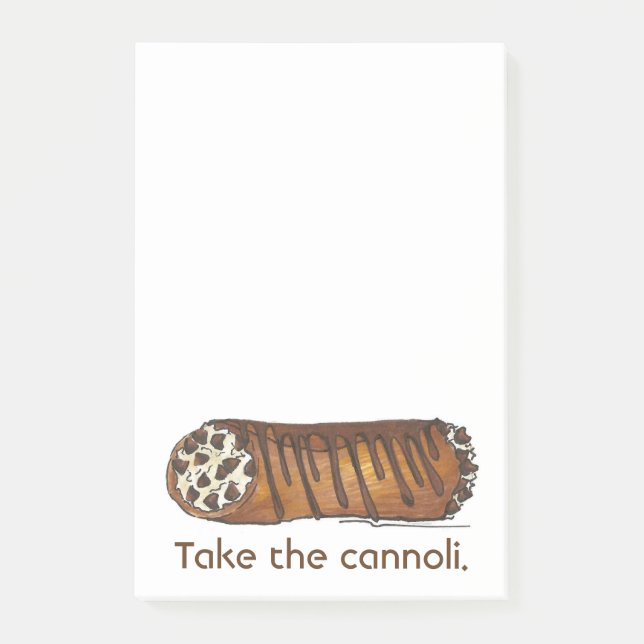 Nehmen Sie die italienische Schokolade Cannoli Can Post-it Klebezettel (Vorderseite)