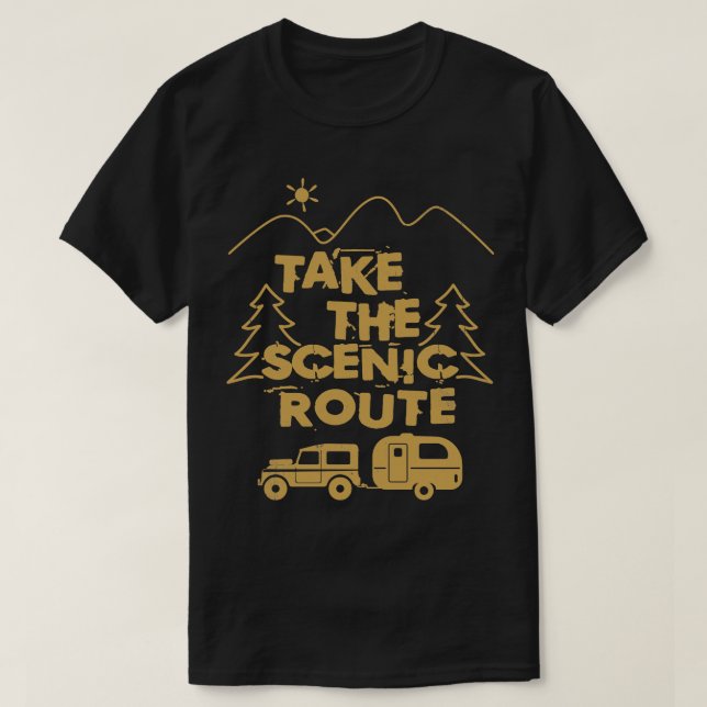 Nehmen Sie die Landschaftliche Route 4x4 SUV 1 T-Shirt (Design vorne)