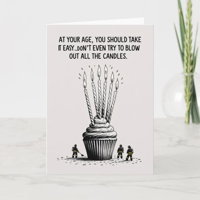 Nehmen Sie die leicht - lustige Birthday Card über Karte (Vorderseite)