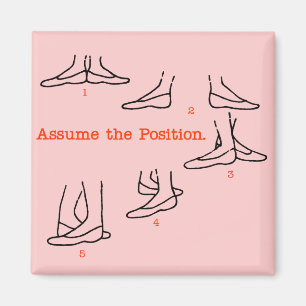 Nehmen Sie die Positions-Ballett-Geschenke an Magnet