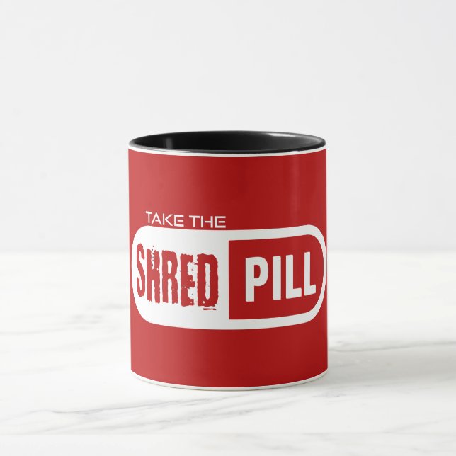 Nehmen Sie die Shred-Pille Tasse (Zentrum)