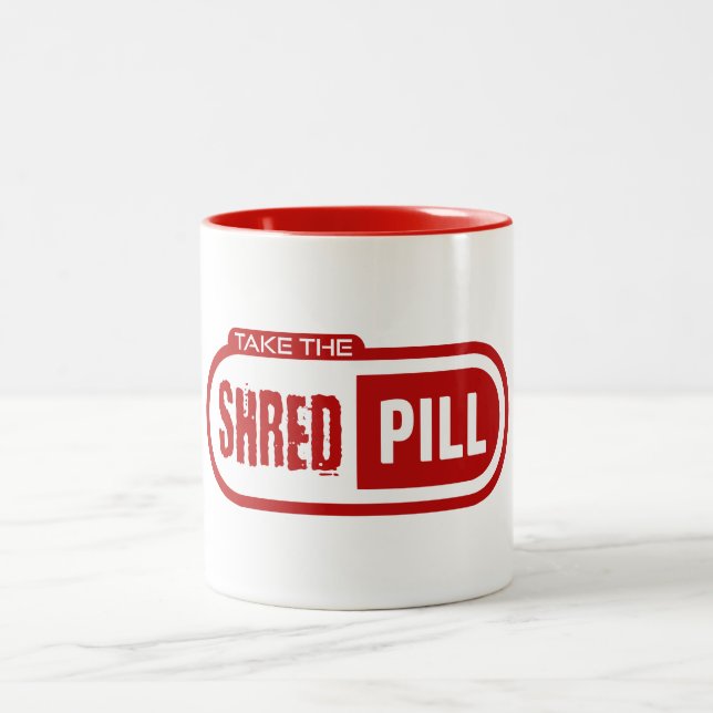 Nehmen Sie die Shred-Pille Zweifarbige Tasse (Mittel)