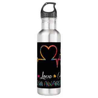 Nehmen Sie diese "Live-Liebe Akzeptiert Autismus-B Edelstahlflasche